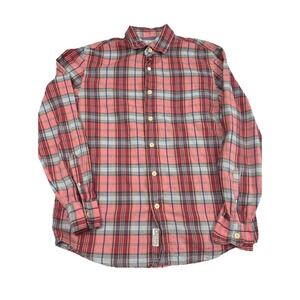 Grayers Clothiers Button Up Shirt Mens Medium Red Plaid Long Sleeve